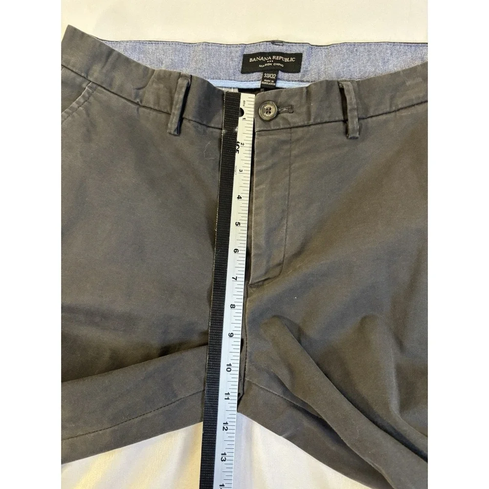 Banana Republic Men's 33X32 Gray Mason‎ Chino Pants Casual Workwear Capsule